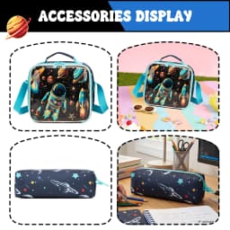 Boys Backpack Set with Lunch Bag & Pencil Case, School Backpack for Elementary & Middle School Boys, Casual Travel Daypack