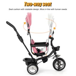 Tricycle, scalable, baby Trike, baby stroller, child 5 years, 9 months, foldable, practical accessories, Green/pink/black/red/blue/gray