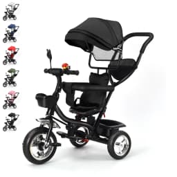 Tricycle, scalable, baby Trike, baby stroller, child 5 years, 9 months, foldable, practical accessories, Green/pink/black/red/blue/gray