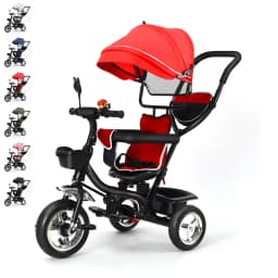 Tricycle, scalable, baby Trike, baby stroller, child 5 years, 9 months, foldable, practical accessories, Green/pink/black/red/blue/gray