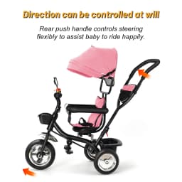 Tricycle, scalable, baby Trike, baby stroller, child 5 years, 9 months, foldable, practical accessories, Green/pink/black/red/blue/gray