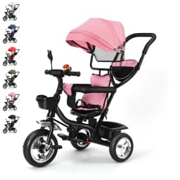 Tricycle, scalable, baby Trike, baby stroller, child 5 years, 9 months, foldable, practical accessories, Green/pink/black/red/blue/gray