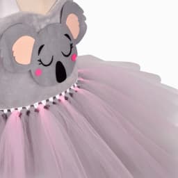Cute Cartoon Koala Themed Dress for Little Girls, Princess Tutu Skirt for Halloween Party,Performance Clothes for Children's Day