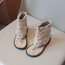 Little Girls Ankle Boots Suede Leather Sandals 2026 New Summer Kids Rivets Vacation Beach Shoes Soft Sole Simple Retro Footwear