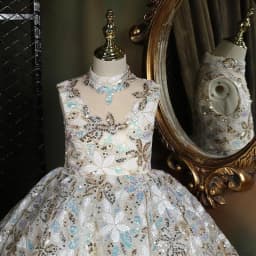 New High-End Evening Dress for Girls, Suitable for Piano Performances, Model Runway Shows, and Princess Performances