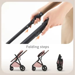 B.Childhood Infant Pushchair Spacious 2 in 1 Stroller Carriage, High View Design, Two-Way Seat, Adjustable Handle Pram for Park Walking