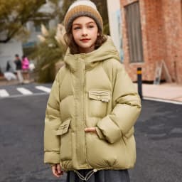 UNITIM 2026 Winter Down Jacket For Girl 90% White Duck Down Hooded Thick Warm Teenage Girl Outwear Coat 5-16 Years Kids Parkas