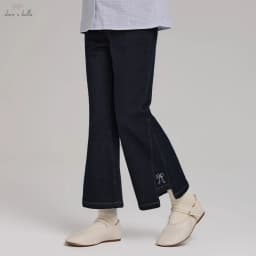 Dave Bella Autumn Spring Girls Bootcut Velvet Jeans Fashion Elastic Waist Denim Pants Kids Party Embroidery Trousers DK3262890