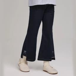 Dave Bella Autumn Spring Girls Bootcut Velvet Jeans Fashion Elastic Waist Denim Pants Kids Party Embroidery Trousers DK3262890