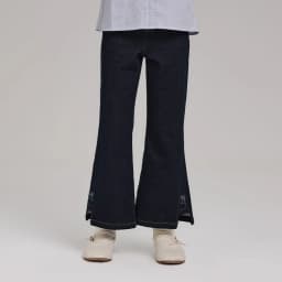 Dave Bella Autumn Spring Girls Bootcut Velvet Jeans Fashion Elastic Waist Denim Pants Kids Party Embroidery Trousers DK3262890