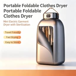 Portable Foldable Clothes Dryer Machine Silent Mini Electric Garment Dryer with Sterilization for Home Travel Baby Clothes
