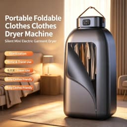 Portable Foldable Clothes Dryer Machine Silent Mini Electric Garment Dryer with Sterilization for Home Travel Baby Clothes