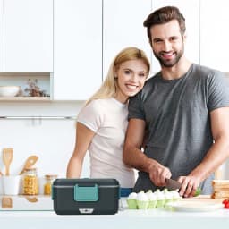 2-in-1 electric lunch box leak-proof portable food warmer microwave bento lunch box with stainless steel container