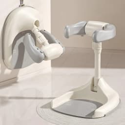 Baby Standing Shower Stand Foldable Bathing Device Baby Bath Stand Support Adjustable Household Bath Rack for Kids Boys Girls