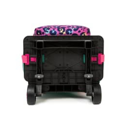 Rolling Backpack for Kids Girls Rolling Backpack for School Backpacks with Wheels for Kids 8-12 Leopard Print Love Roller Backpa
