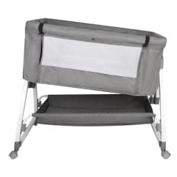 Baby Co-sleeping Crib, 2-in-1, with Mosquito Net, Height-Adjustable Bedside Crib, with Wheels and Rocking Function, for Ages 0–36 Months, 80 X 40 X 100–116 cm