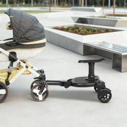 Universal Stroller Board for 2 Kids Adjustable Baby Scooter Attachment for 3-7 Years 25kg Load Capacity Sturdy Ride-On Step for Twin Siblings Family Travel Essential