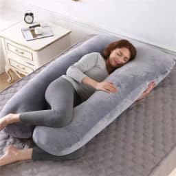 U Shaped Pregnancy Pillow Full Body Maternity Support Cushion Soft Fleece For Side Sleepers Lumbar Abdominal Back Sleeping Support