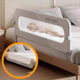 Single-Sided Liftable  Baby Bed Rail Guard 47"59"70"78"  Kids Bed Side Rails for Twin, Full, Queen Bunk Size Bed Swing Down Bed rail for Toddlers,Need to Screw Installation