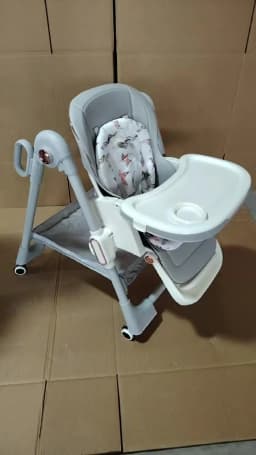 Baby Dinner Table Chair Baby High Chair Four Wheel Hand Push Newborn High Chair