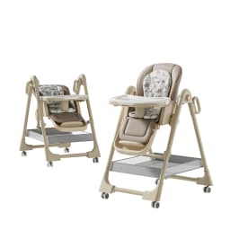 Baby Dinner Table Chair Baby High Chair Four Wheel Hand Push Newborn High Chair