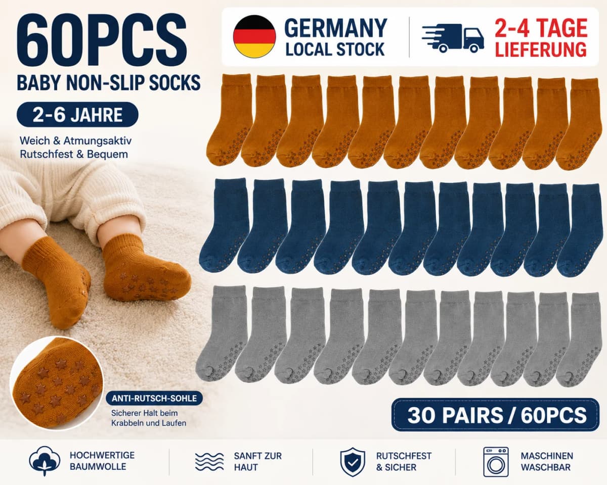 30 Pairs Kids Socks Spring Autumn Solid Color Non Slip Fashionable Sporty Breathable Calf Socks for Indoor Activities