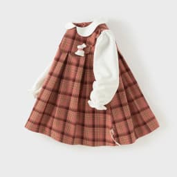 Dave Bella Girls Princess Dress Sweet Cute Childrens Plaid Fake Two Piece Baby Long Sleeve Dress Outdoor Party DB3261130