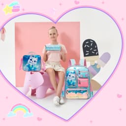 Meetbelify Backpack for Girls Backpacks for Elementary Preschool Students Kids School Cute Backpack with Lunch Box