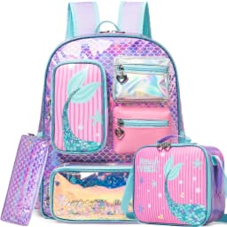 Meetbelify Backpack for Girls Backpacks for Elementary Preschool Students Kids School Cute Backpack with Lunch Box