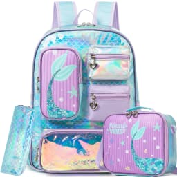 Meetbelify Backpack for Girls Backpacks for Elementary Preschool Students Kids School Cute Backpack with Lunch Box