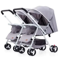 Portable Twin Baby Stroller Multifunctional Twin Baby Stroller Adjustable Backrest Detachable Two-way Baby Stroller Foldable
