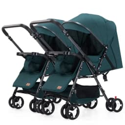 Portable Twin Baby Stroller Multifunctional Twin Baby Stroller Adjustable Backrest Detachable Two-way Baby Stroller Foldable
