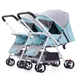 Portable Twin Baby Stroller Multifunctional Twin Baby Stroller Adjustable Backrest Detachable Two-way Baby Stroller Foldable