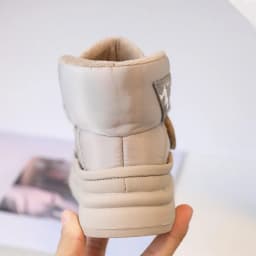 Children's Snow Boots 2024 New Winter Kids Shoes Butterfly-knot Waterproof Warm Plush Fashion Princess Girls Boots EU 22-37