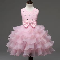 Children Luxury Party Formal Dress For Wedding Birthday Kids Ceremonies Dresses Girls Lace Tutu Flower Girls Dress 1-8Years Old