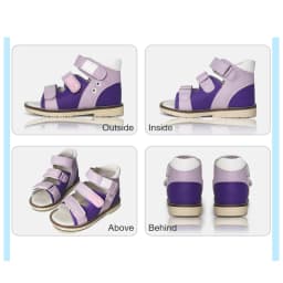 Ortoluckland Children's Sandals Kids Leather Summer Shoes For Girls Boys Toddler Flatfeet Orthopedic Footwear1 2 3Years Old