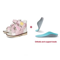 Ortoluckland Children's Sandals Kids Leather Summer Shoes For Girls Boys Toddler Flatfeet Orthopedic Footwear1 2 3Years Old