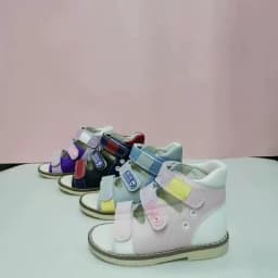 Ortoluckland Children's Sandals Kids Leather Summer Shoes For Girls Boys Toddler Flatfeet Orthopedic Footwear1 2 3Years Old