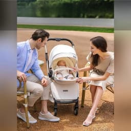 2025 New Lightweight Baby Stroller High View Baby Stroller,foldable,two-way Seat,with Mosquito Net Shock-absorbing Baby Stroller