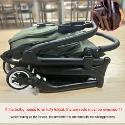 Stroller Armrest For Bugaboo Butterfly Buggy Bumper Bar with Leather Cover Adjustable Foldable Baby Replacement Accessories