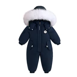 Winter Baby Ski Suit Plus Velvet Baby Jumpsuit Boys Overalls Warm Kids Clothes Waterproof Children Clothing Set 1-5 Years