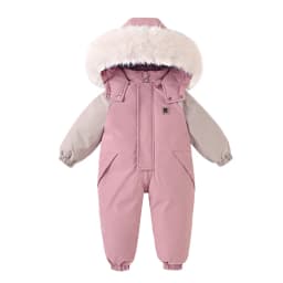 Winter Baby Ski Suit Plus Velvet Baby Jumpsuit Boys Overalls Warm Kids Clothes Waterproof Children Clothing Set 1-5 Years