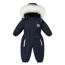Winter Baby Ski Suit Plus Velvet Baby Jumpsuit Boys Overalls Warm Kids Clothes Waterproof Children Clothing Set 1-5 Years