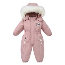 Winter Baby Ski Suit Plus Velvet Baby Jumpsuit Boys Overalls Warm Kids Clothes Waterproof Children Clothing Set 1-5 Years