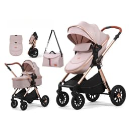 2in1 Newborn Baby Stroller, High Landscape Baby Stroller, Multifunctional Baby Stroller, Safe and Convenient, Can Sit or Lie Dow