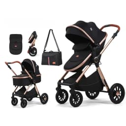 2in1 Newborn Baby Stroller, High Landscape Baby Stroller, Multifunctional Baby Stroller, Safe and Convenient, Can Sit or Lie Dow