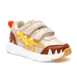 EXDINO Dinosaur Baby Kids LED T-REX Leather Autumn New Boys Girls Flashing Sneakers Light Up Little Children Casual Sports Shoes