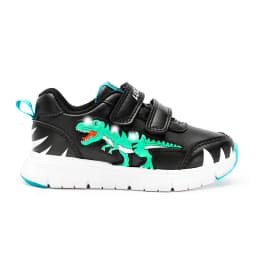 EXDINO Dinosaur Baby Kids LED T-REX Leather Autumn New Boys Girls Flashing Sneakers Light Up Little Children Casual Sports Shoes