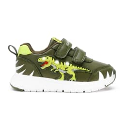 EXDINO Dinosaur Baby Kids LED T-REX Leather Autumn New Boys Girls Flashing Sneakers Light Up Little Children Casual Sports Shoes