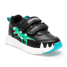 EXDINO Dinosaur Baby Kids LED T-REX Leather Autumn New Boys Girls Flashing Sneakers Light Up Little Children Casual Sports Shoes